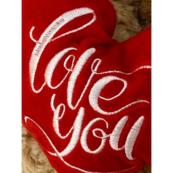 Valentine Teddy Bears Holding Heart Love You Couple Plush 12 Inch Stuffed Animal - Picture 13 of 13